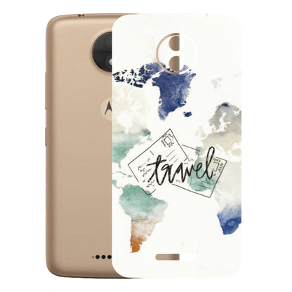 Motorola Phone Skins (All Models) - Travel The World - 3D Embossed Finish (L-232) Motorola Moto C