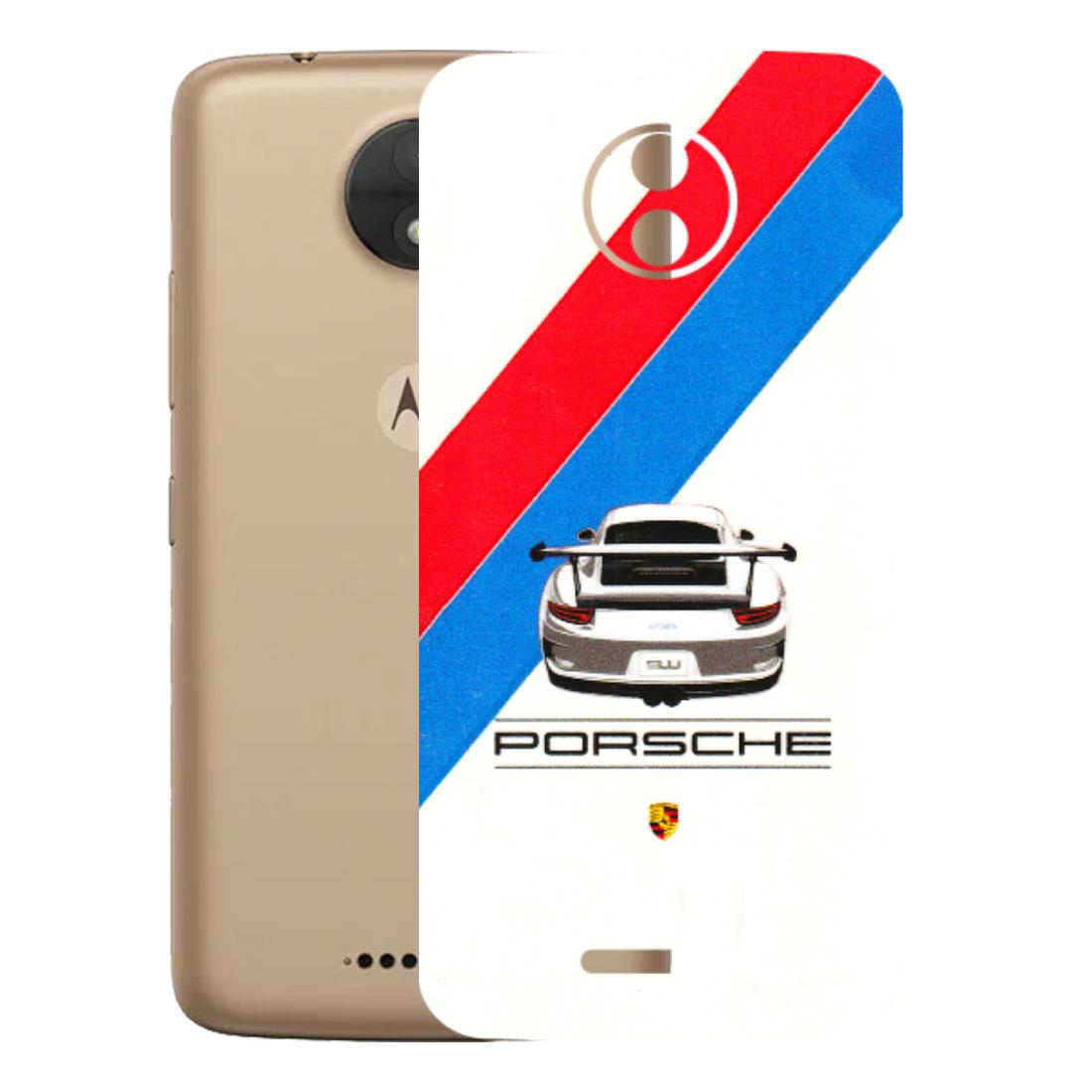 Motorola Phone Skins (All Models) - Porche Car Sober Logo - 3D Embossed Finish (L-248) Motorola Moto C