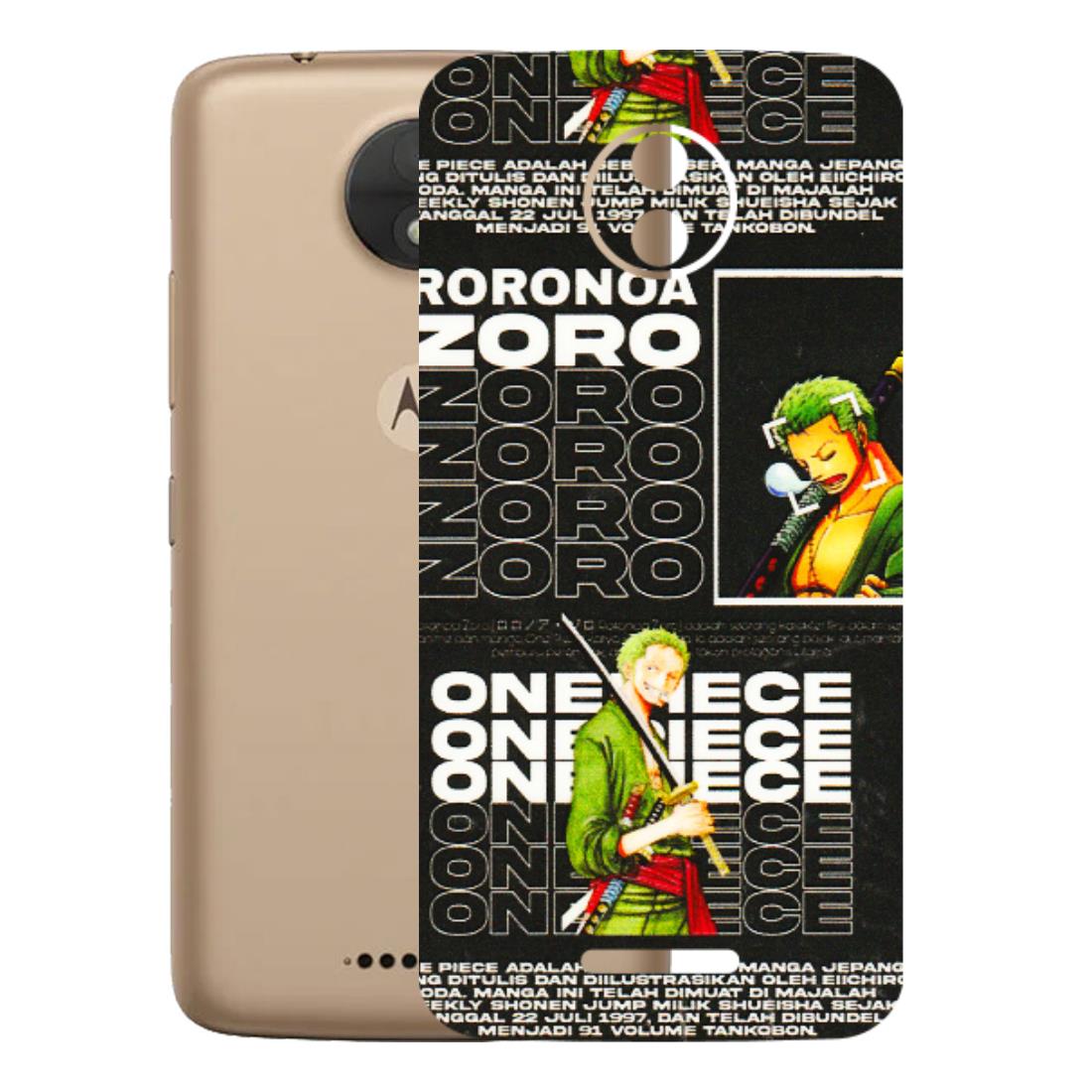 Motorola Phone Skins (All Models) - One Piece Zoro - 3D Embossed Finish (L-250) Motorola Moto C