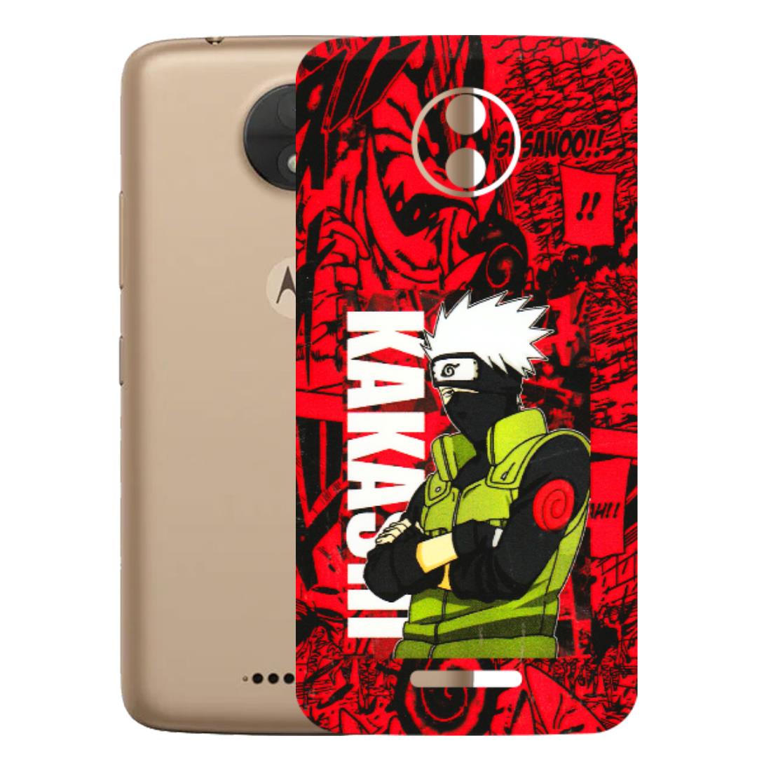 Motorola Phone Skins (All Models) - Kakashi Red Anime - 3D Embossed Finish (L-251) Motorola Moto C