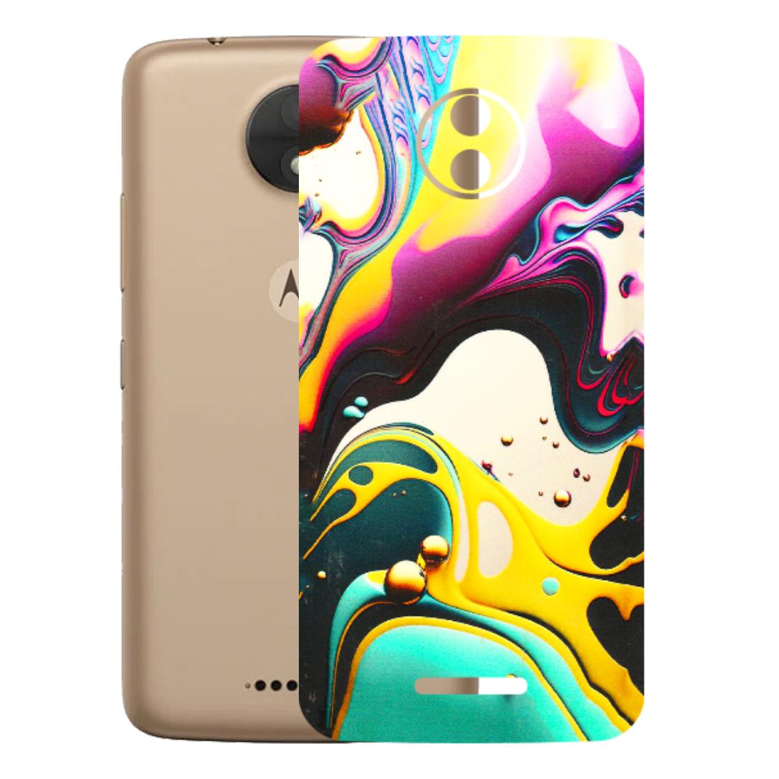 Motorola Phone Skins (All Models) - Multicolor Abstract pattern - 3D Embossed Finish (L-254) Motorola Moto C