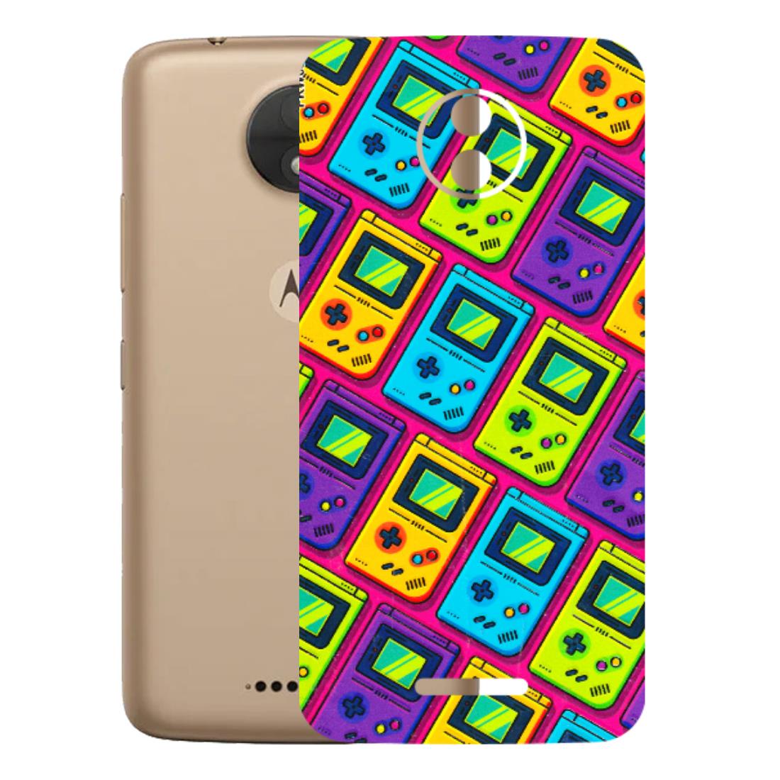 Motorola Phone Skins (All Models) - Gameboy Colourful - 3D Embossed Finish (L-266) Motorola Moto C