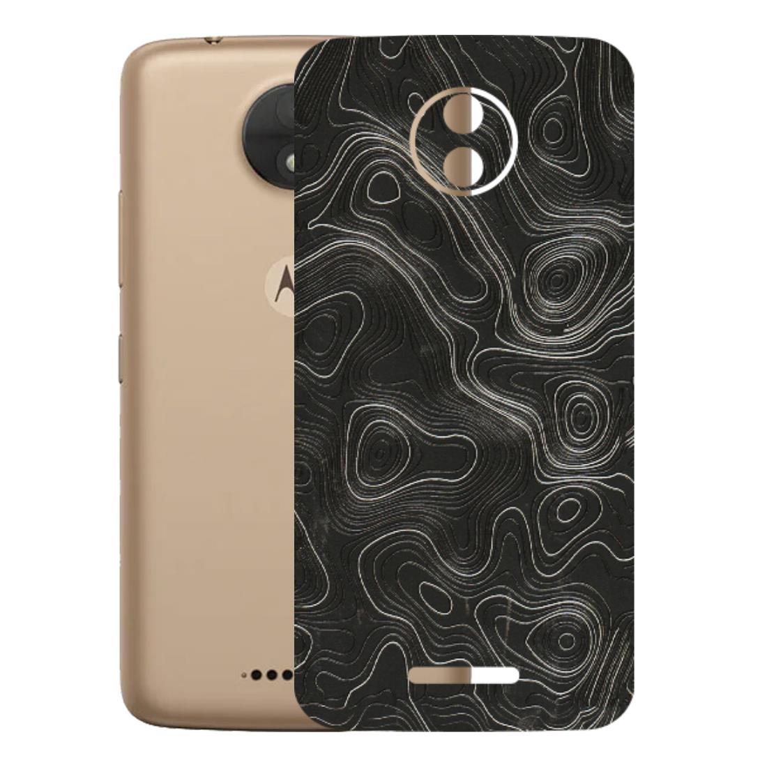 Motorola Phone Skins (All Models) - Abstract White Line Map - 3D Embossed Finish (L-269) Motorola Moto C