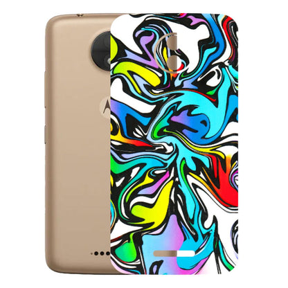 Motorola Phone Skins (All Models) - Abstract Colour Paints - 3D Embossed Finish (L-271) Motorola Moto C
