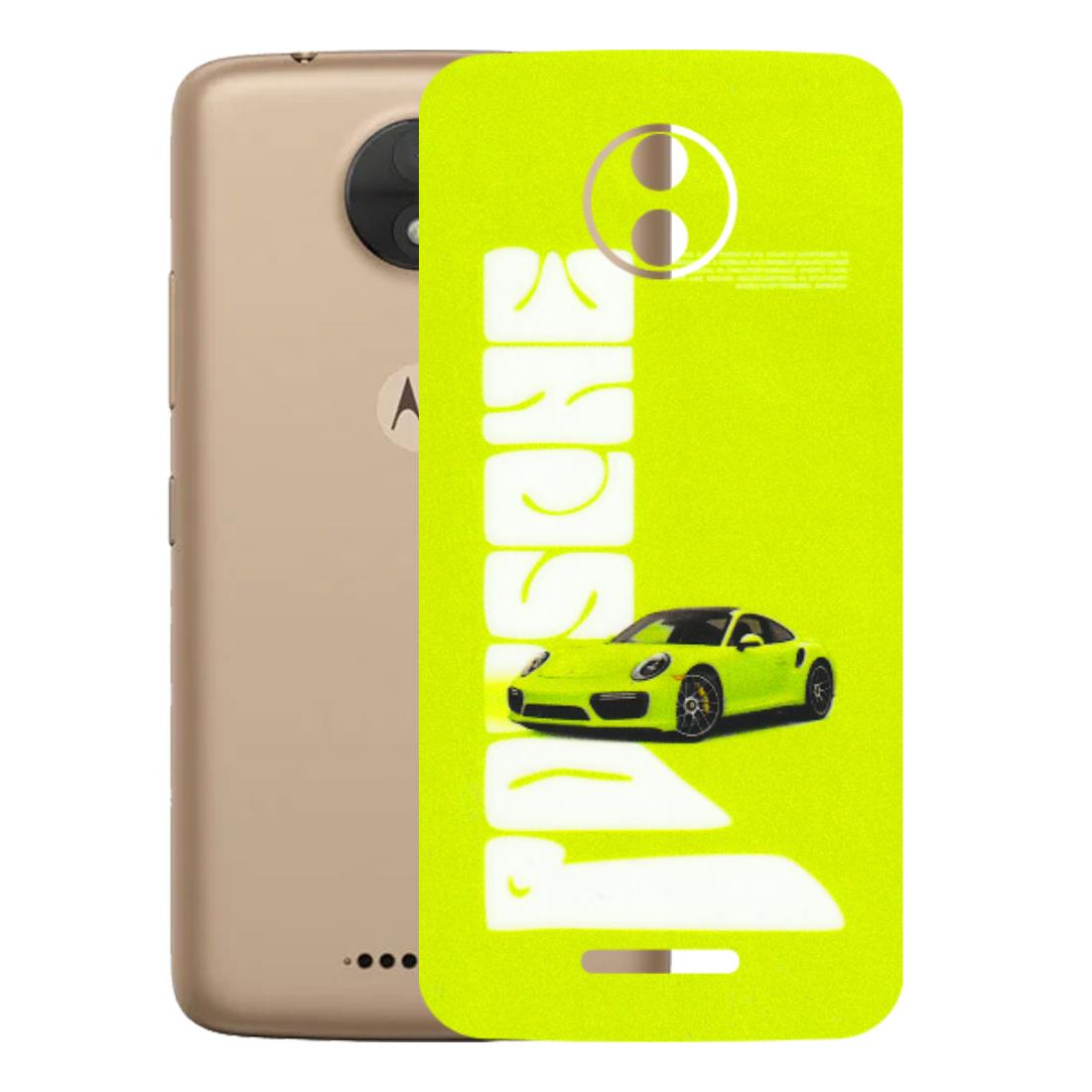 Motorola Phone Skins (All Models) - Lime Green Porche - 3D Embossed Finish (L-30) Motorola Moto C