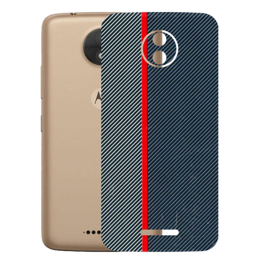 Motorola Phone Skins (All Models) - Blue Sober Lines - 3D Embossed Finish (L-305) Motorola Moto C