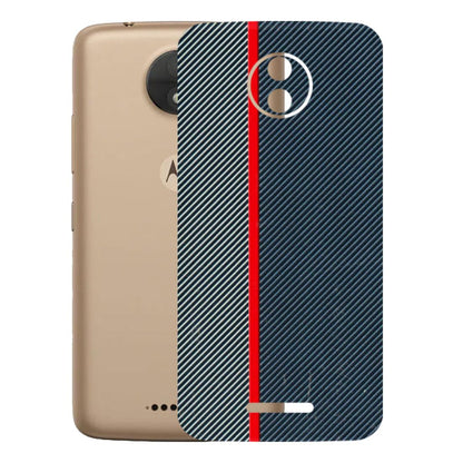Motorola Phone Skins (All Models) - Blue Sober Lines - 3D Embossed Finish (L-305) Motorola Moto C