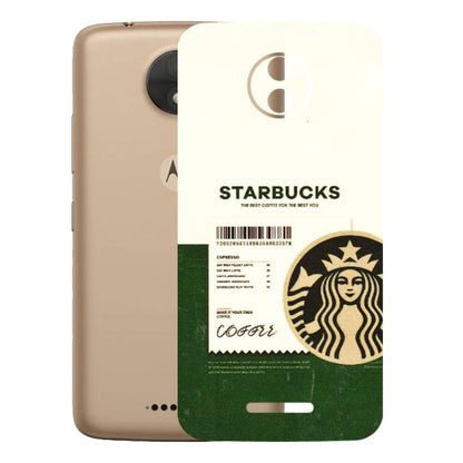 Motorola Phone Skins (All Models) - Starbucks Barcode - 3D Embossed Finish (L-308) Motorola Moto C