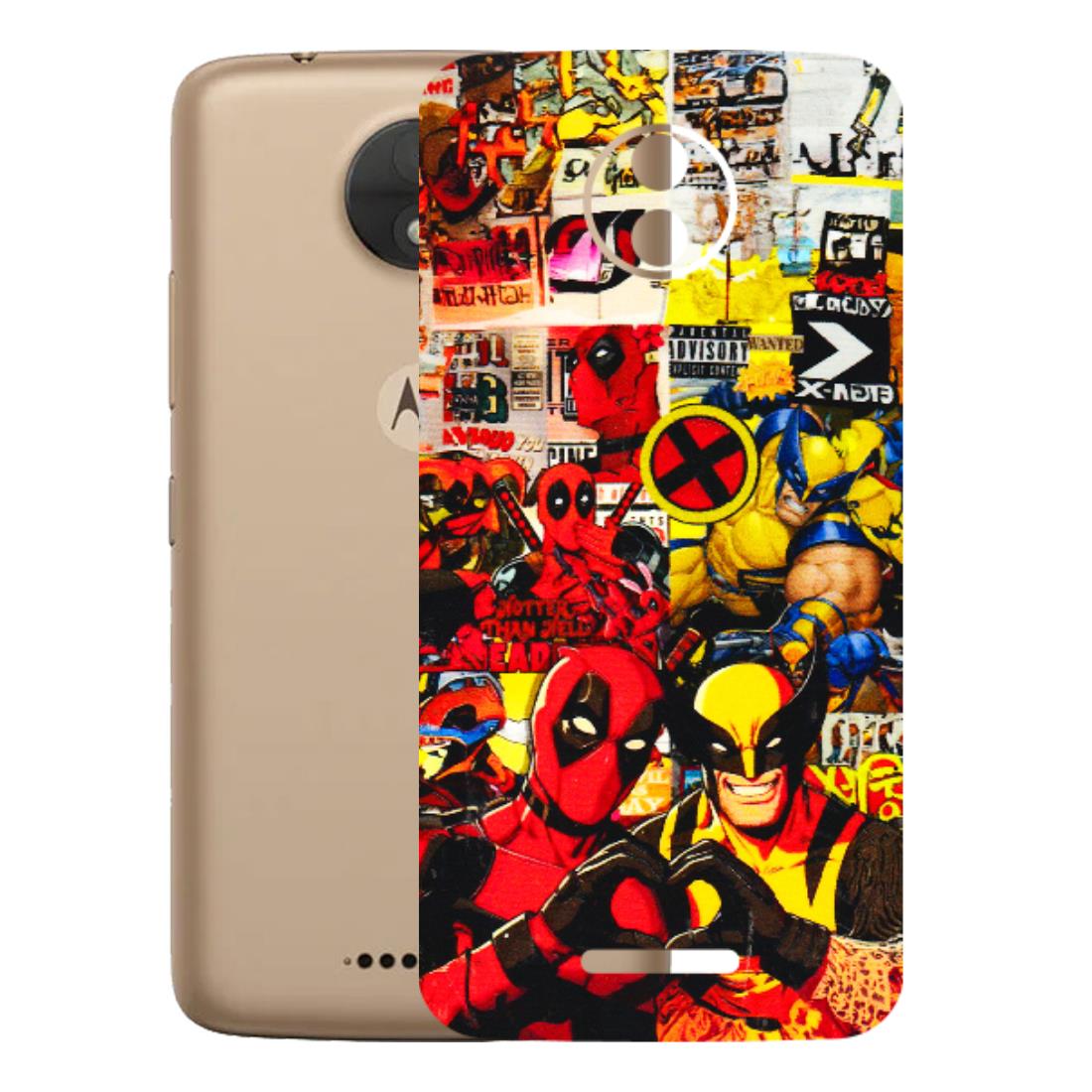 Motorola Phone Skins (All Models) - Spidy Wolverine - 3D Embossed Finish (L-310) Motorola Moto C