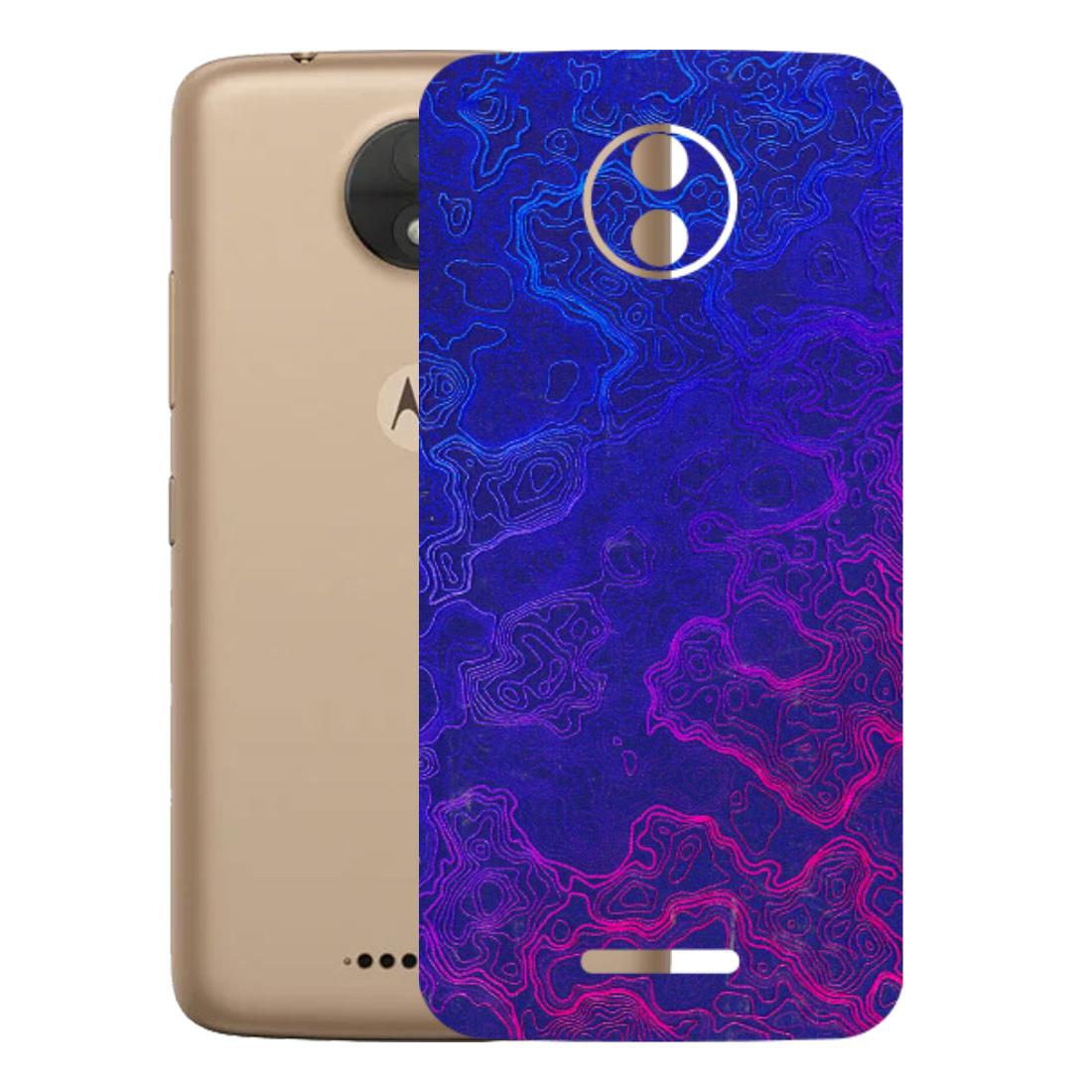 Motorola Phone Skins (All Models) - Purple Ripples Swirl - 3D Embossed Finish (L-314) Motorola Moto C