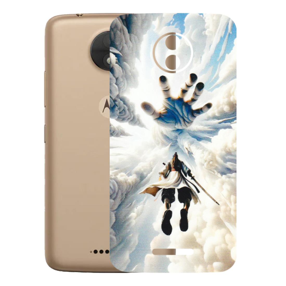 Motorola Phone Skins (All Models) - Big Hand With Monkey King - 3D Embossed Finish (L-323) Motorola Moto C
