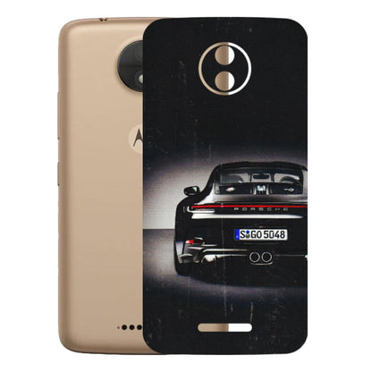 Motorola Phone Skins (All Models) - New Black Porsche GT3 - 3D Embossed Finish (L-327) Motorola Moto C