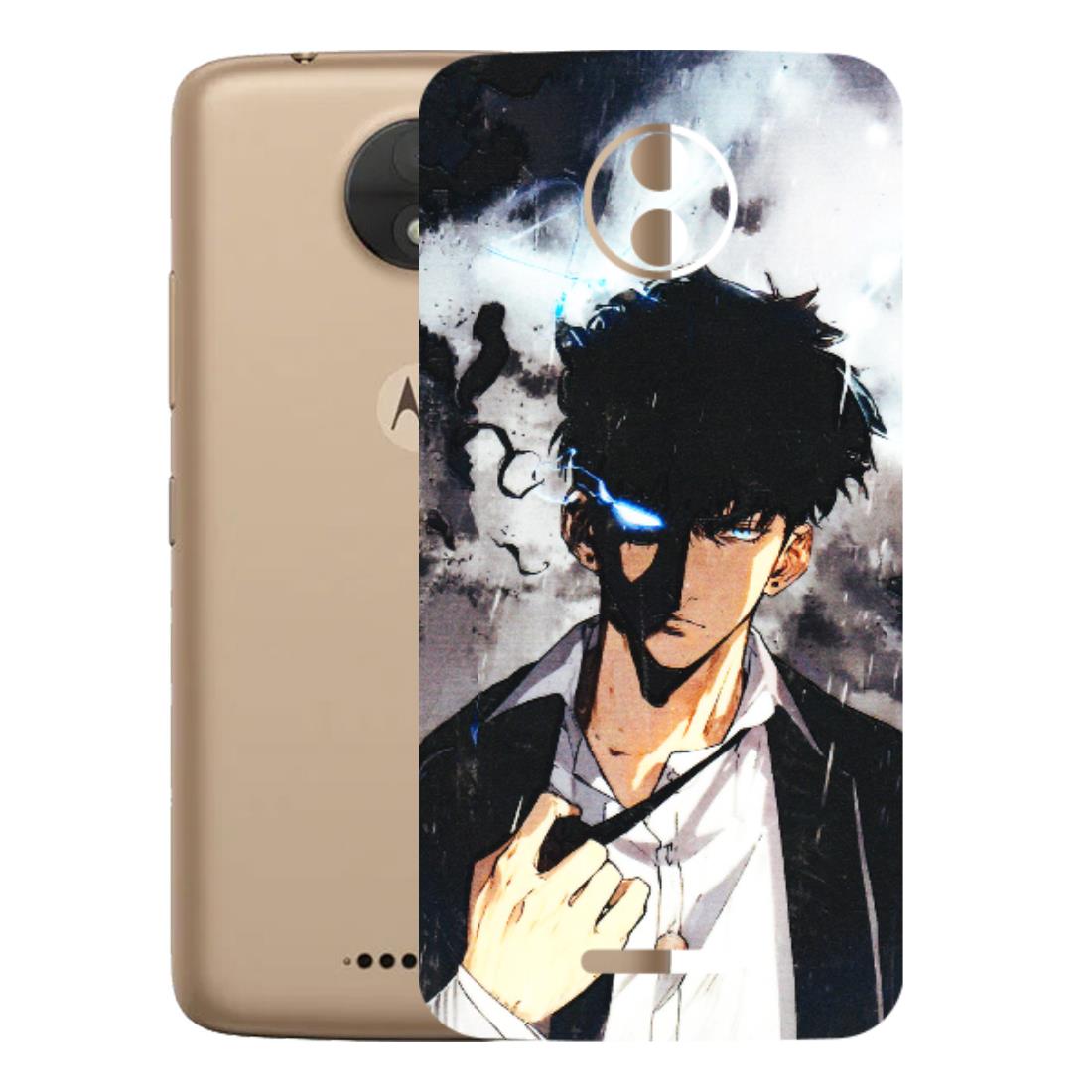 Motorola Phone Skins (All Models) - Sung Jinwoo Manhwa Anime - 3D Embossed Finish (L-328) Motorola Moto C