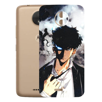 Motorola Phone Skins (All Models) - Sung Jinwoo Manhwa Anime - 3D Embossed Finish (L-328) Motorola Moto C