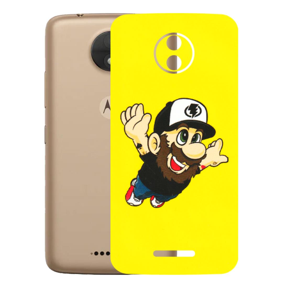 Motorola Phone Skins (All Models) - Flying Beardo - 3D Embossed Finish (L-60) Motorola Moto C