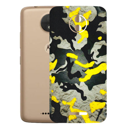 Motorola Phone Skins (All Models) - Yellow Camouflage - 3D Embossed Finish (L-61) Motorola Moto C