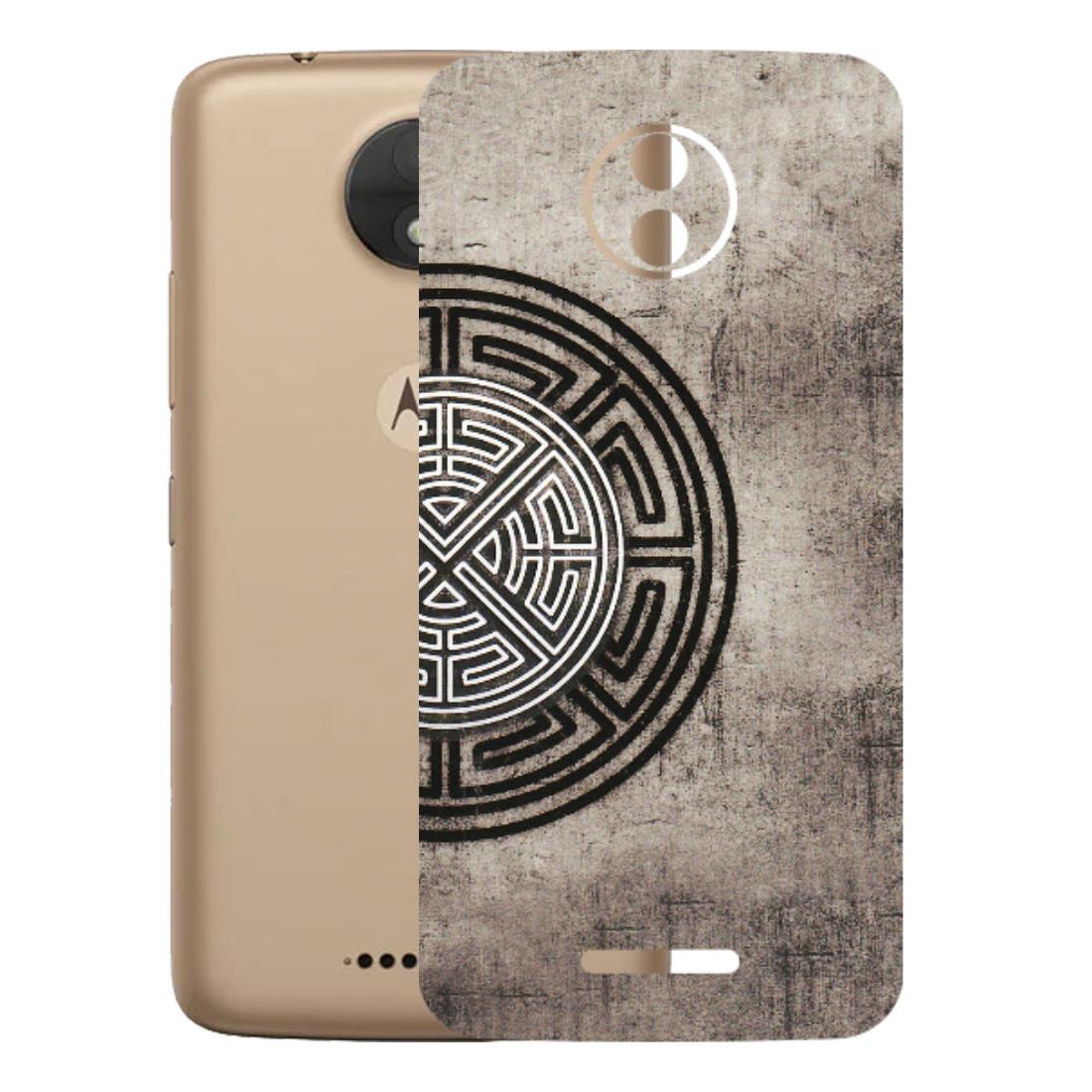 Motorola Phone Skins (All Models) - Mysterious Circular Design - 3D Embossed Finish (L-63) Motorola Moto C