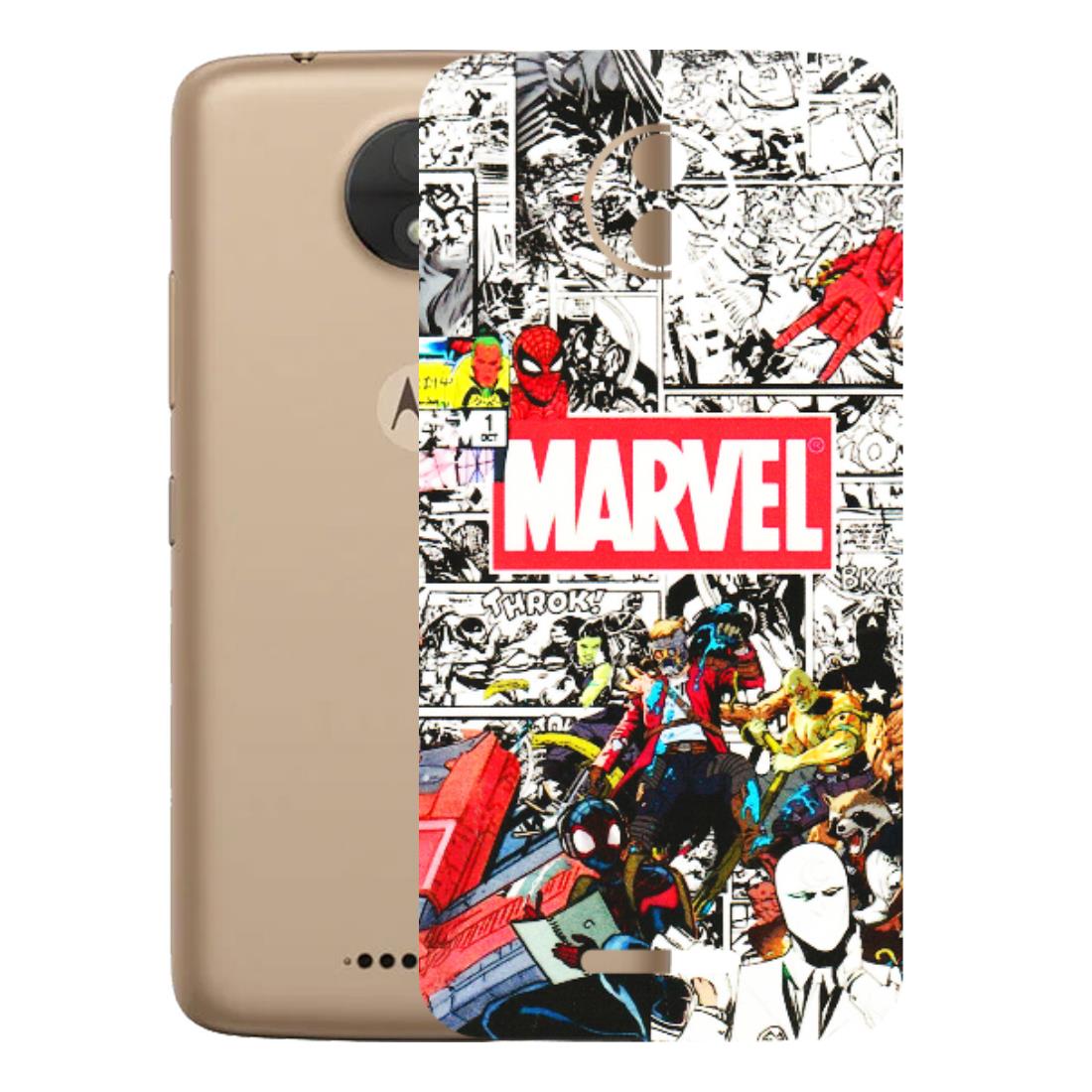 Motorola Phone Skins (All Models) - Marvel Colorful Comic - 3D Embossed Finish (L-64) Motorola Moto C