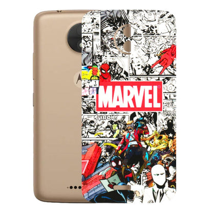 Motorola Phone Skins (All Models) - Marvel Colorful Comic - 3D Embossed Finish (L-64) Motorola Moto C