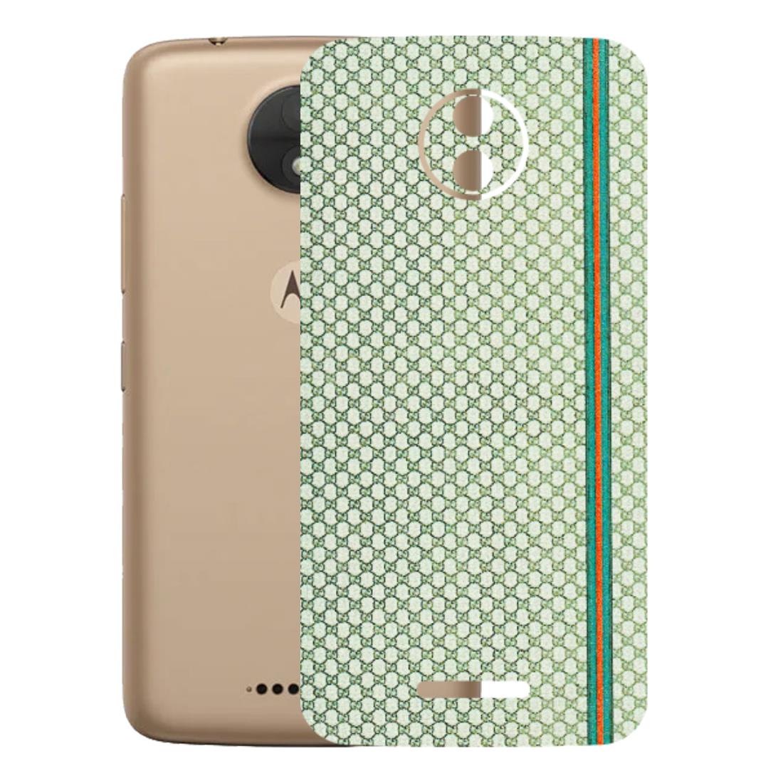 Motorola Phone Skins (All Models) - Gucci Fabric Pattern - 3D Embossed Finish (L-73) Motorola Moto C
