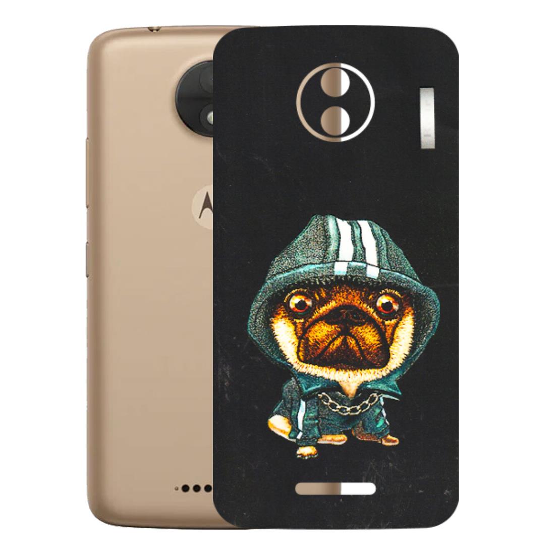 Motorola Phone Skins (All Models) - Puppy N Hoodie - 3D Embossed Finish (L-90) Motorola Moto C