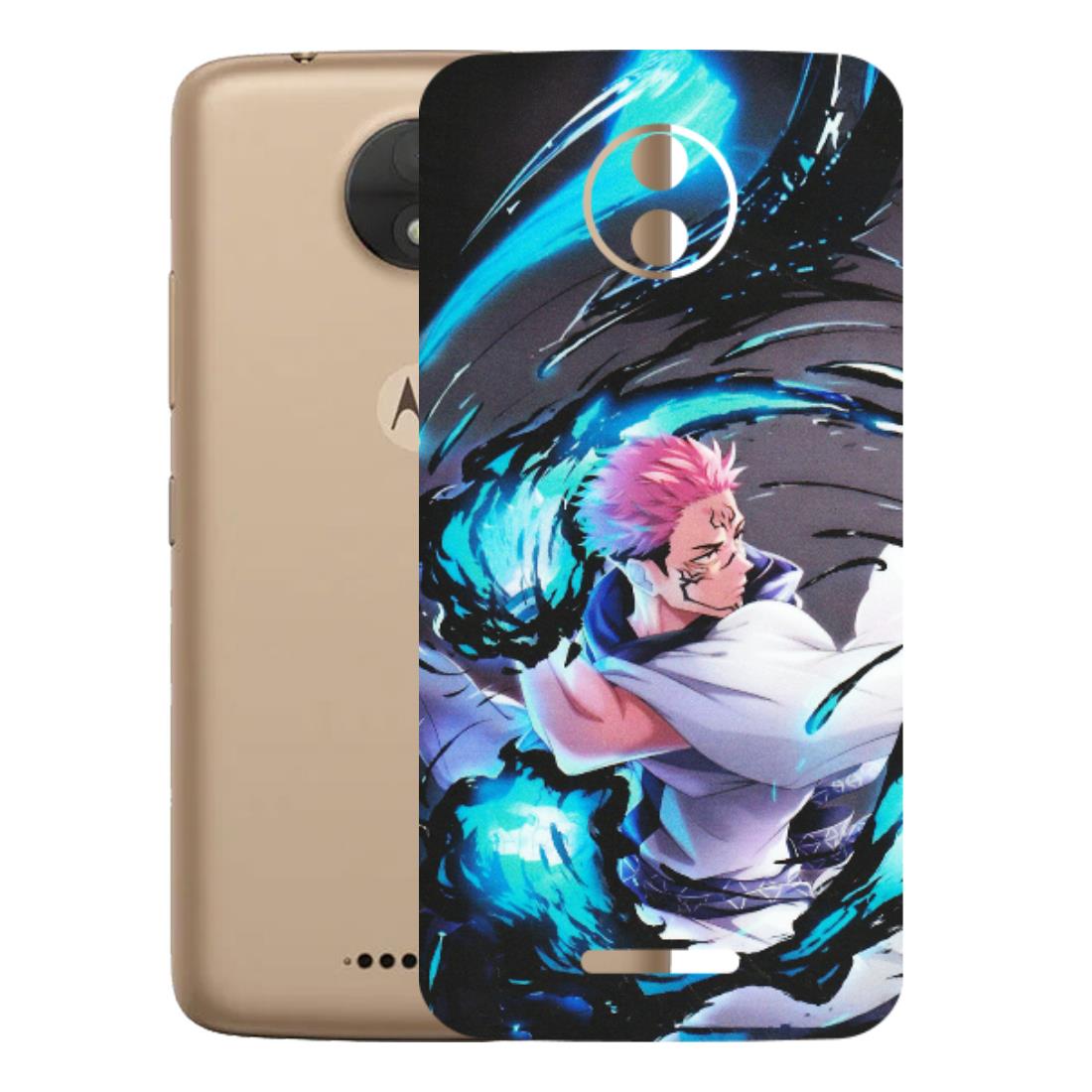 Motorola Phone Skins (All Models) - New Jujutsu Kaisen Grey Blue Anime - Matte Finish (M-127) Motorola Moto C