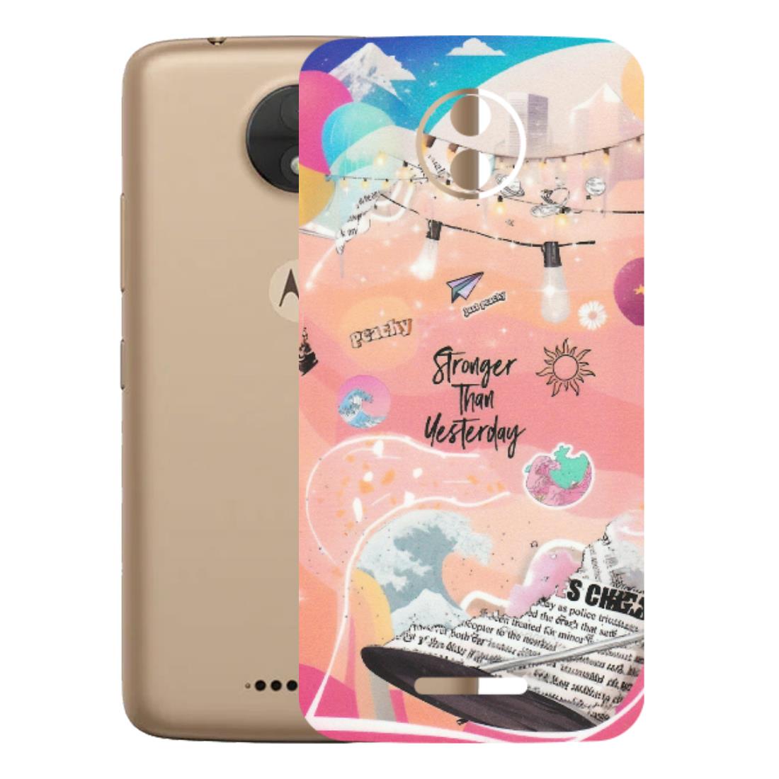 Motorola Phone Skins (All Models) - Stronger Then Yesterday - Matte Finish (M-128) Motorola Moto C