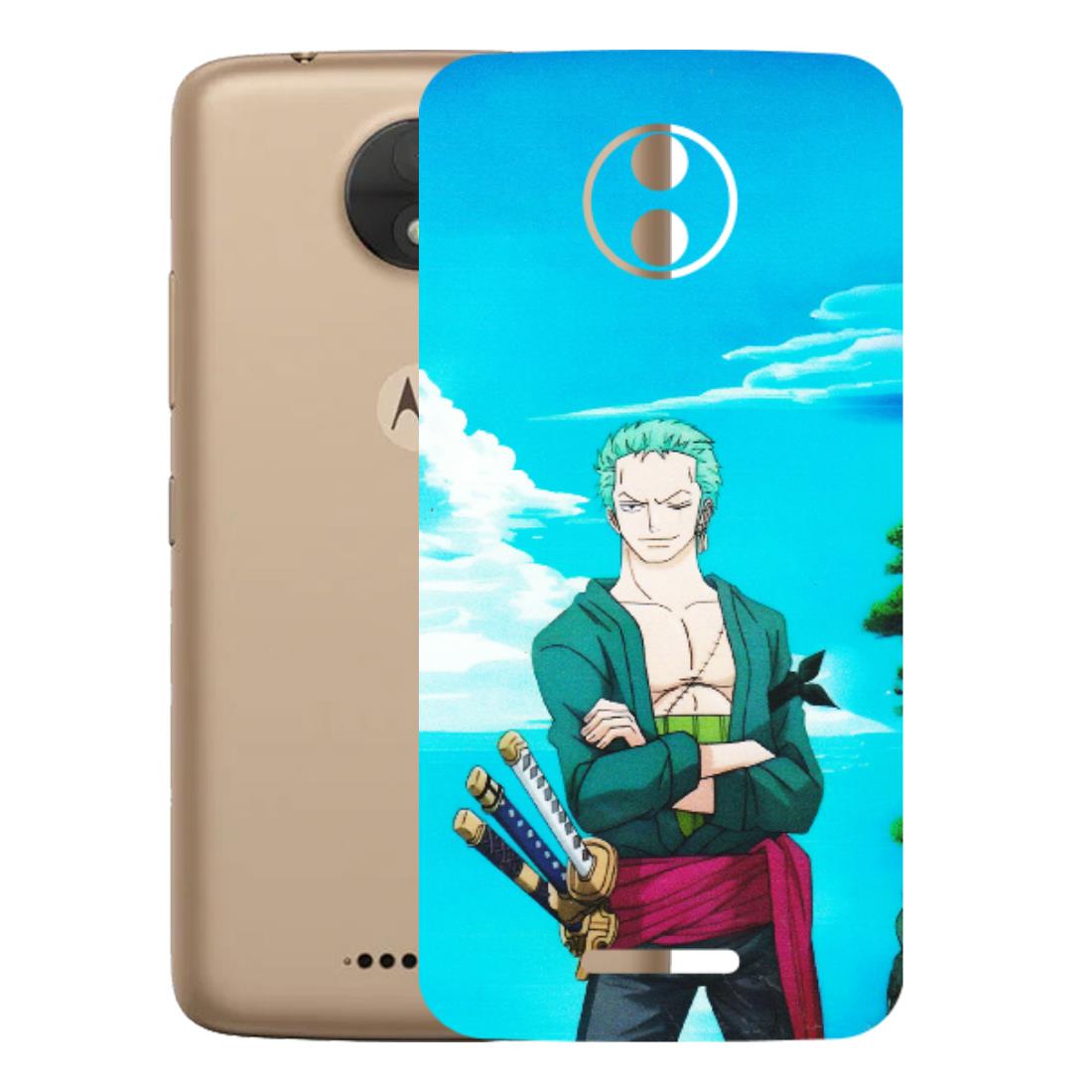 Motorola Phone Skins (All Models) - Cool Swordman Zoro Anime - Matte Finish (M-143) Motorola Moto C