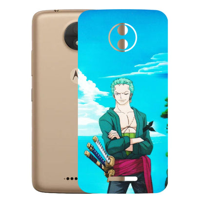 Motorola Phone Skins (All Models) - Cool Swordman Zoro Anime - Matte Finish (M-143) Motorola Moto C
