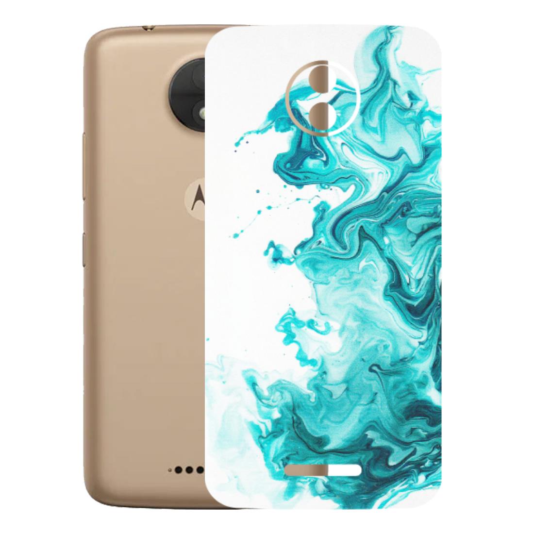 Motorola Phone Skins (All Models) - Sky Blue Abstract Colour - Matte Finish (M-146) Motorola Moto C