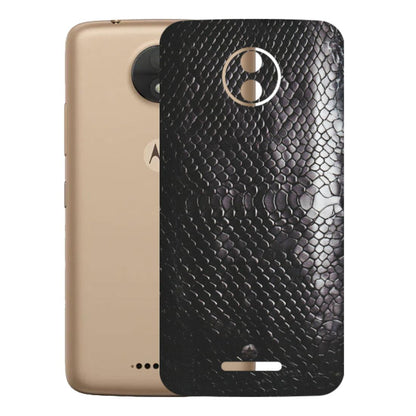 Motorola Phone Skins (All Models) - Black Snack Leather - Matte Finish (M-147) Motorola Moto C