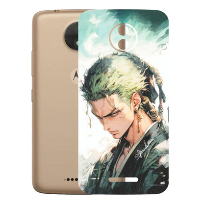 Motorola Phone Skins (All Models) - Pirate Hunter One Piece Anime - Matte Finish (M-157) Motorola Moto C