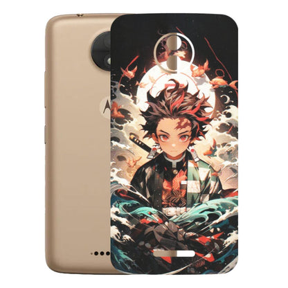 Motorola Phone Skins (All Models) - Tanjiro Demon Slayer Anime - Matte Finish (M-158) Motorola Moto C