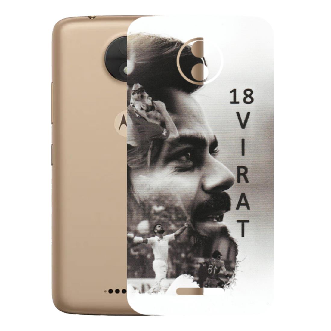 Motorola Phone Skins (All Models) - Virat Kohli Cricketer - Matte Finish (M-163) Motorola Moto C
