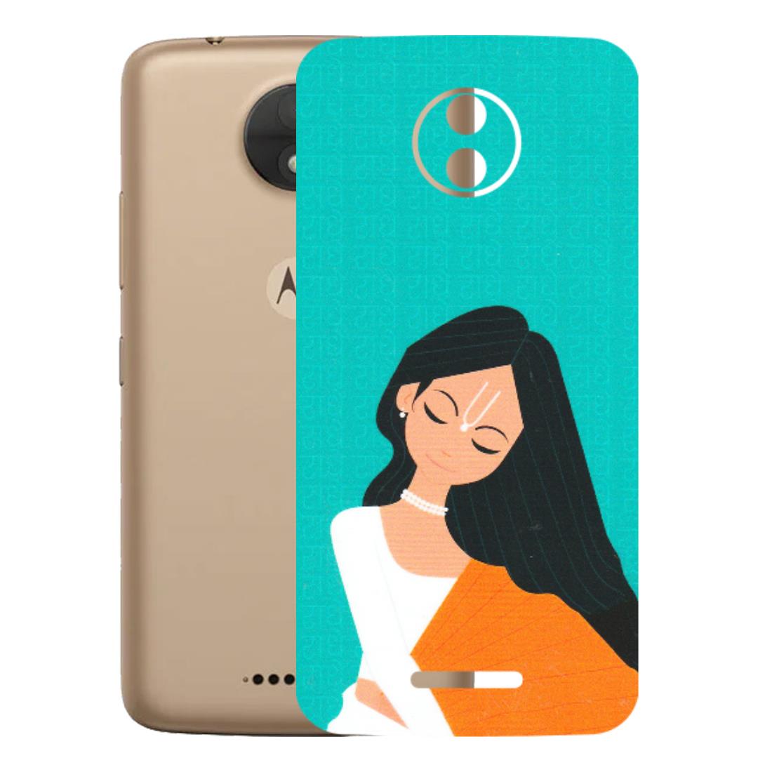 Motorola Phone Skins (All Models) - Radhe Radhe With Hindu Symbol - Matte Finish (M-164) Motorola Moto C