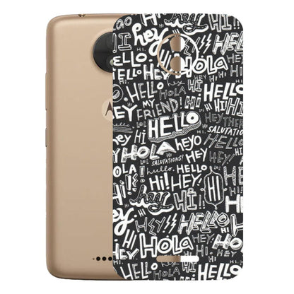Motorola Phone Skins (All Models) - Hi Hello Doodles - Matte Finish (M-25) Motorola Moto C