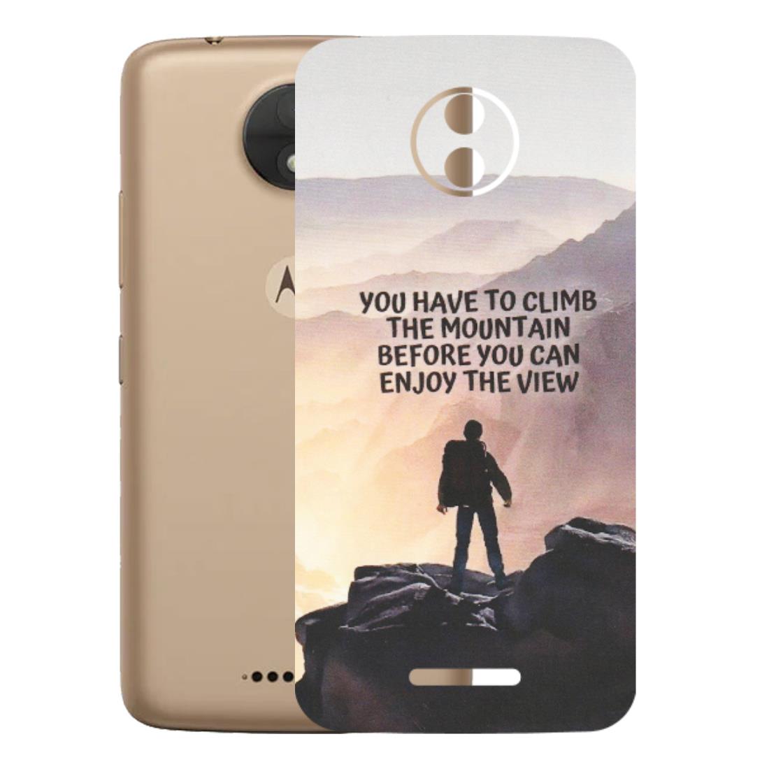 Motorola Phone Skins (All Models) - Motivational Hiking Mountain - Matte Finish (M-28) Motorola Moto C