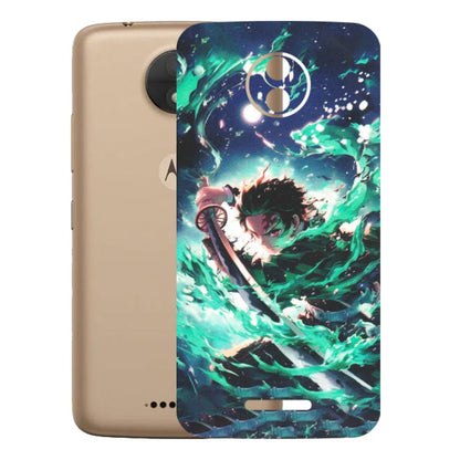 Motorola Phone Skins (All Models) - Sword Fighter Anime - Matte Finish (M-29) Motorola Moto C