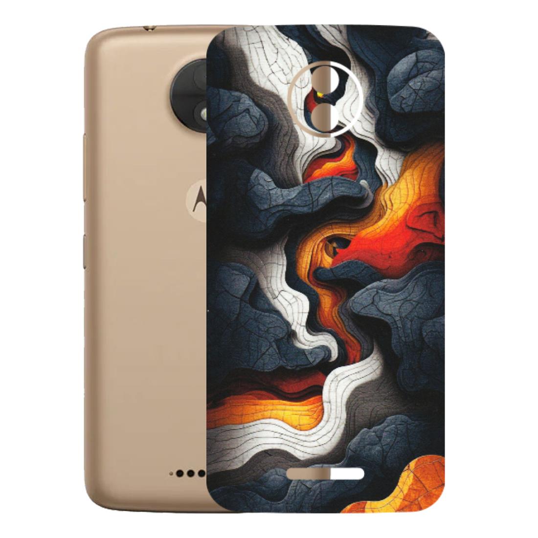 Motorola Phone Skins (All Models) - Abstract Volcanic Layers - Matte Finish (M-52) Motorola Moto C
