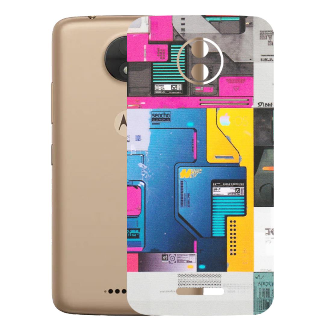 Motorola Phone Skins (All Models) - Colourfull Motherboard Internals - Matte Finish (M-55) Motorola Moto C