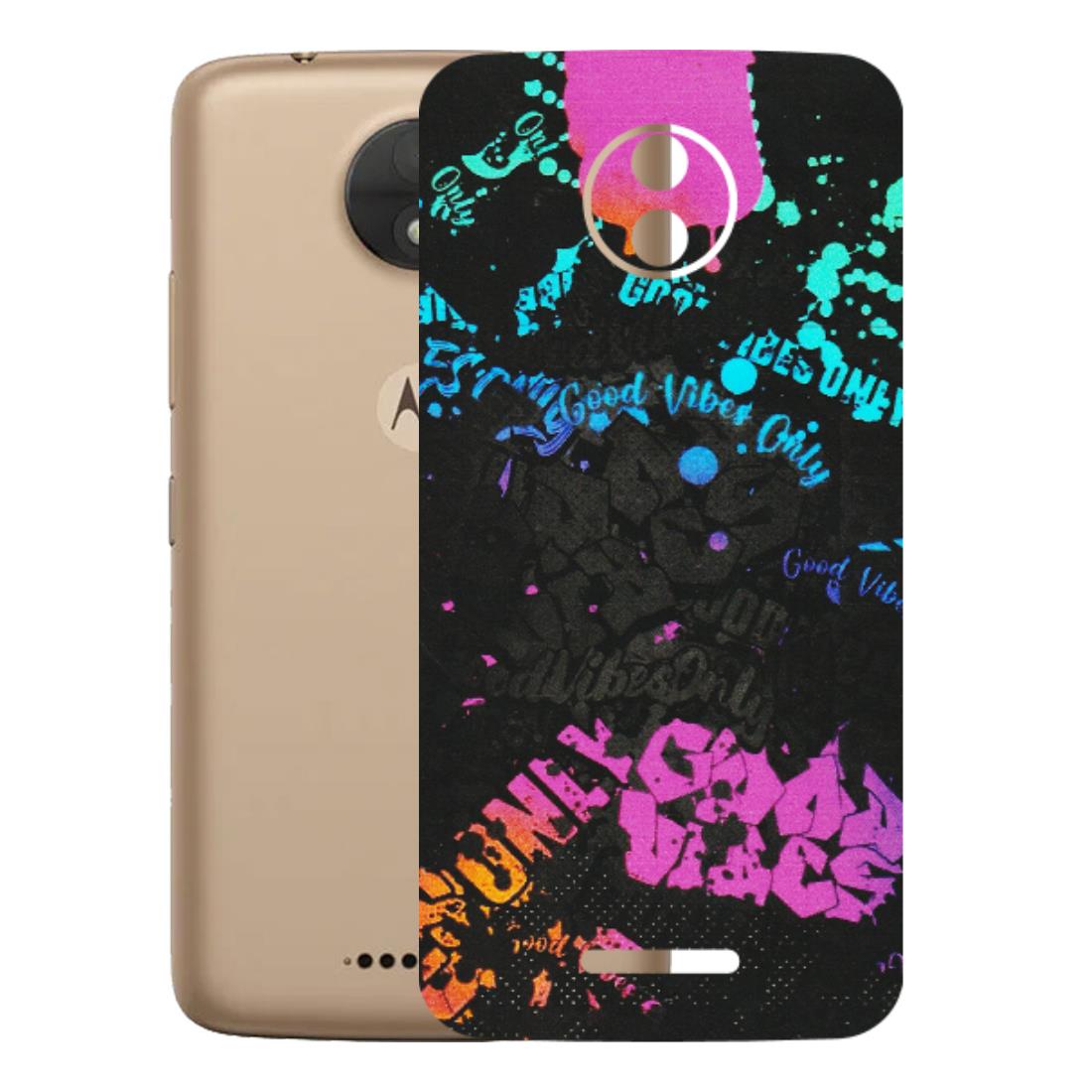 Motorola Phone Skins (All Models) - Majestic Black Vibes - Matte Finish (M-62) Motorola Moto C