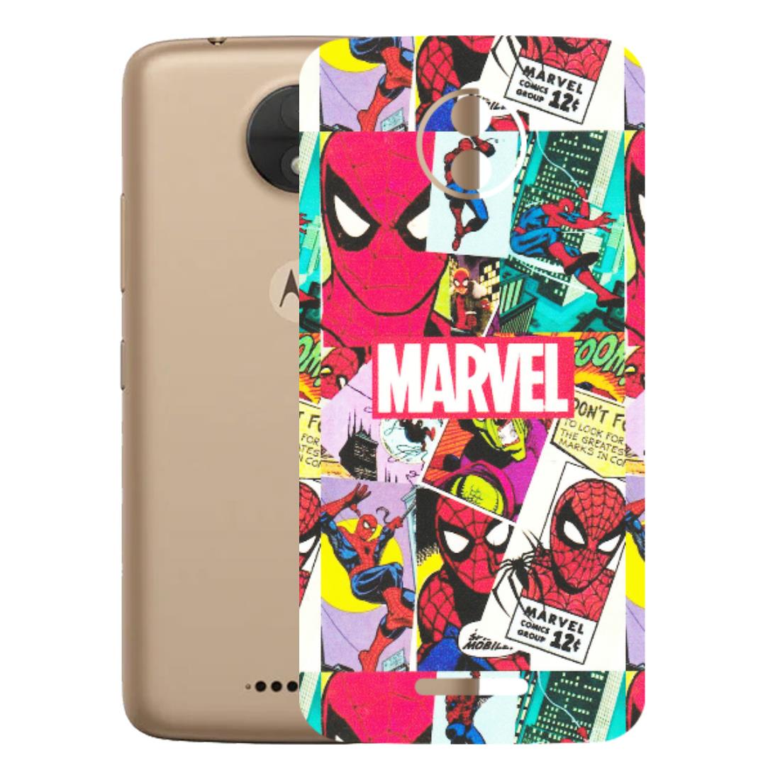 Motorola Phone Skins (All Models) - Marvel Comic Spiderman Grafitti - Matte Finish (M-72) Motorola Moto C