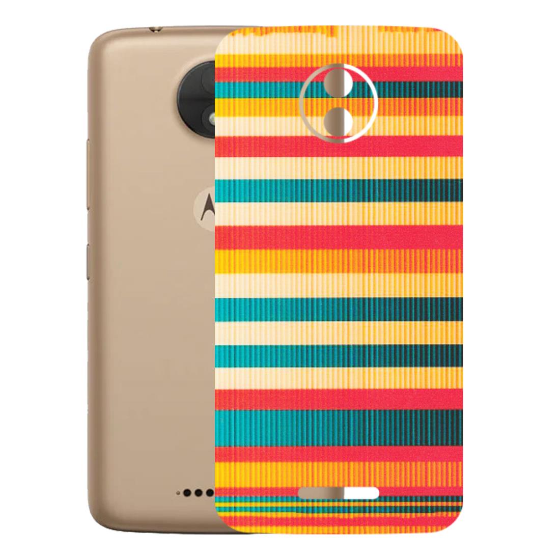 Motorola Phone Skins (All Models) - Colourful Stripes Soothing Effect - Matte Finish (M-86) Motorola Moto C