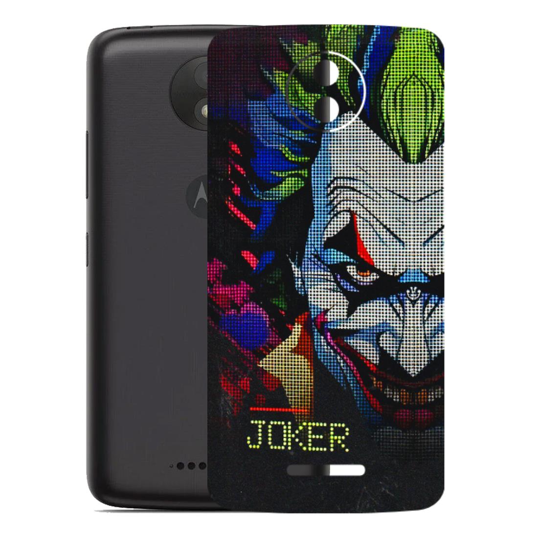 Motorola Phone Skins (All Models) - Joker Dot Matrix - 3D Embossed Finish (L-08) Motorola Moto C Plus