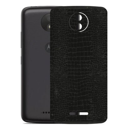 Motorola Phone Skins (All Models) - Snake Leather Black - 3D Embossed Finish (L-107) Motorola Moto C Plus