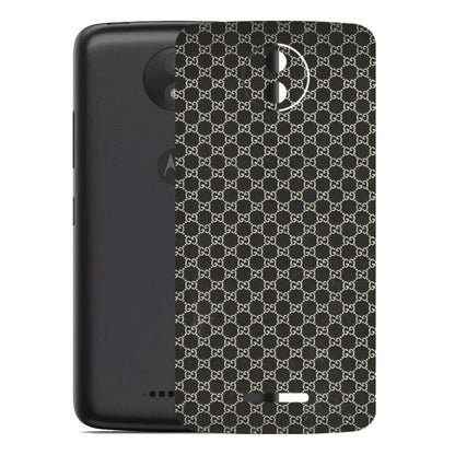 Motorola Phone Skins (All Models) - Black G Print - 3D Embossed Finish (L-109) Motorola Moto C Plus