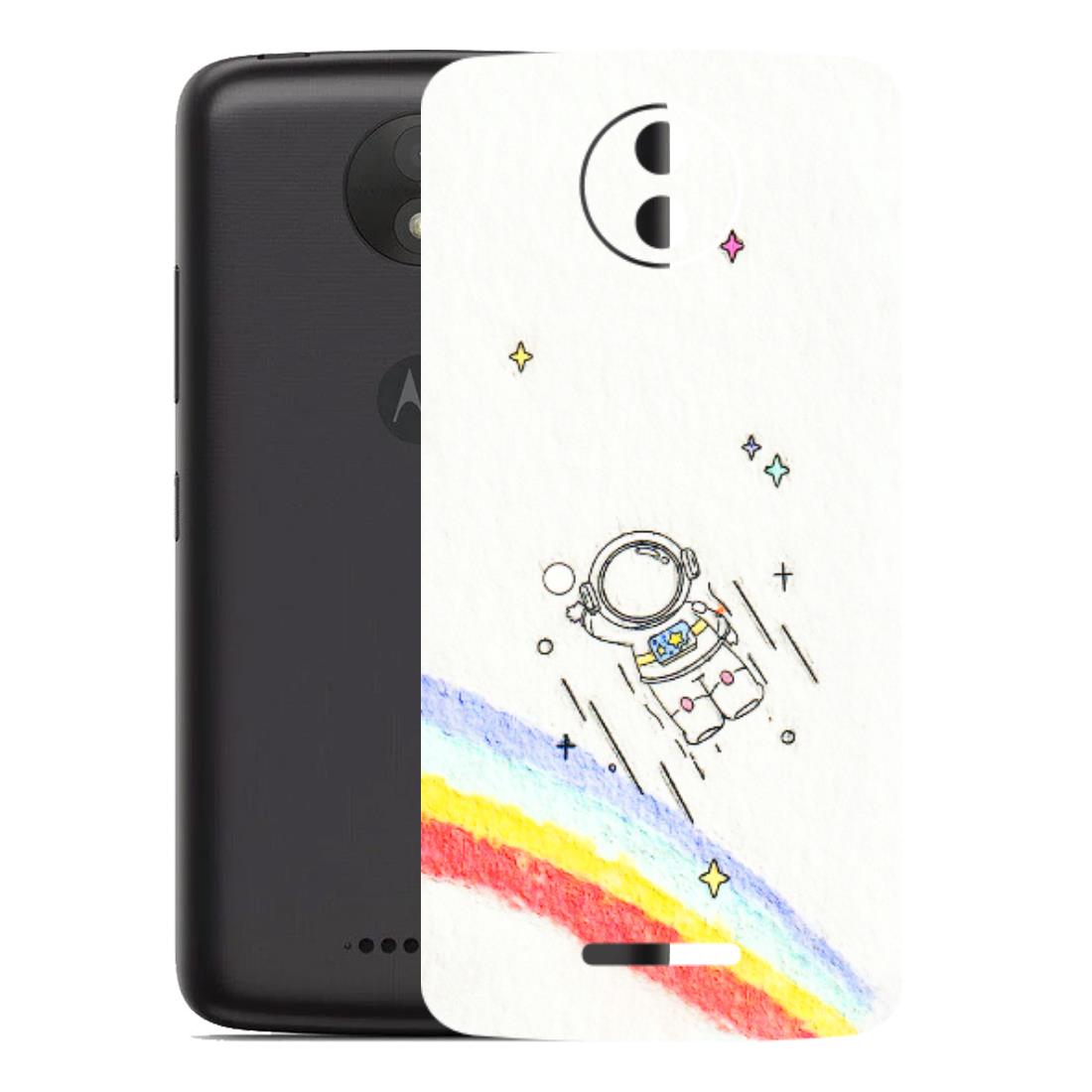 Motorola Phone Skins (All Models) - Milkyway Astronaut - 3D Embossed Finish (L-110) Motorola Moto C Plus