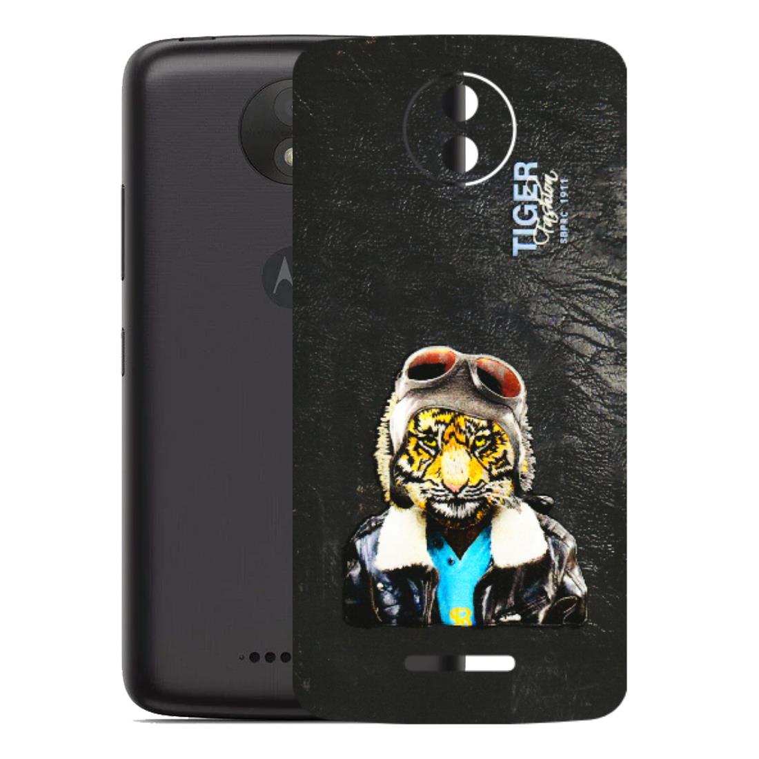 Motorola Phone Skins (All Models) - Rider Tiger - 3D Embossed Finish (L-113) Motorola Moto C Plus