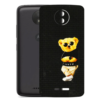 Motorola Phone Skins (All Models) - Classy Teddy Bear - 3D Embossed Finish (L-116) Motorola Moto C Plus