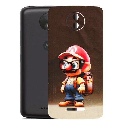 Motorola Phone Skins (All Models) - Little Mario - 3D Embossed Finish (L-119) Motorola Moto C Plus